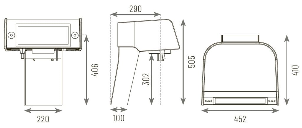 SILEXA Schankbalken Cocktail Dimensions
